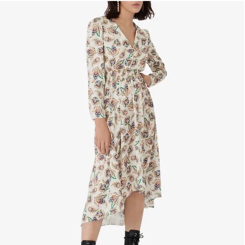 Maje 36 dress Risleya paisley ecru